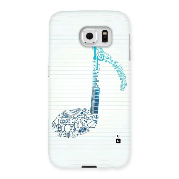 Music Note Design Back Case for Samsung Galaxy S6