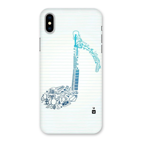 Music Note Design Back Case for iPhone X