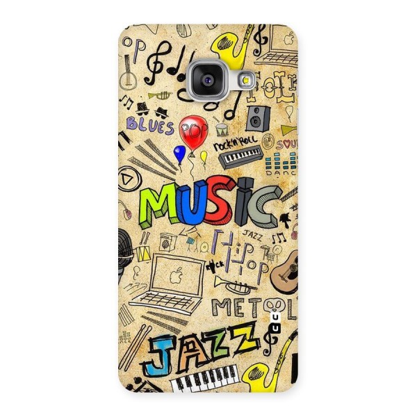 Music Pattern Back Case for Galaxy A3 2016
