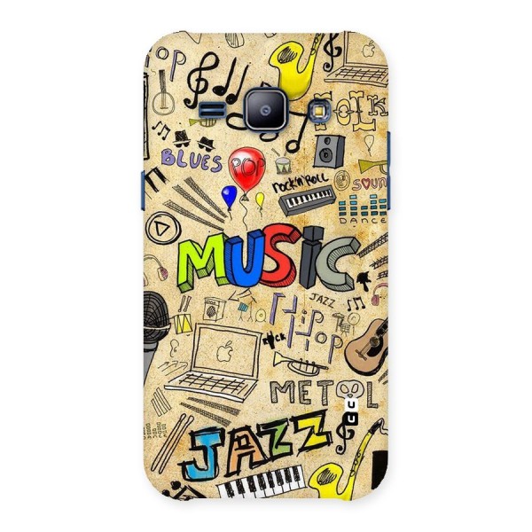 Music Pattern Back Case for Galaxy J1
