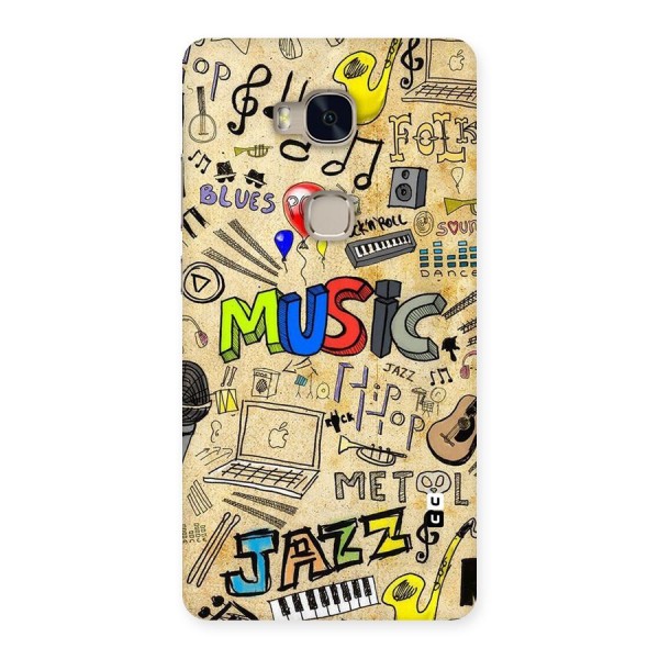 Music Pattern Back Case for Huawei Honor 5X