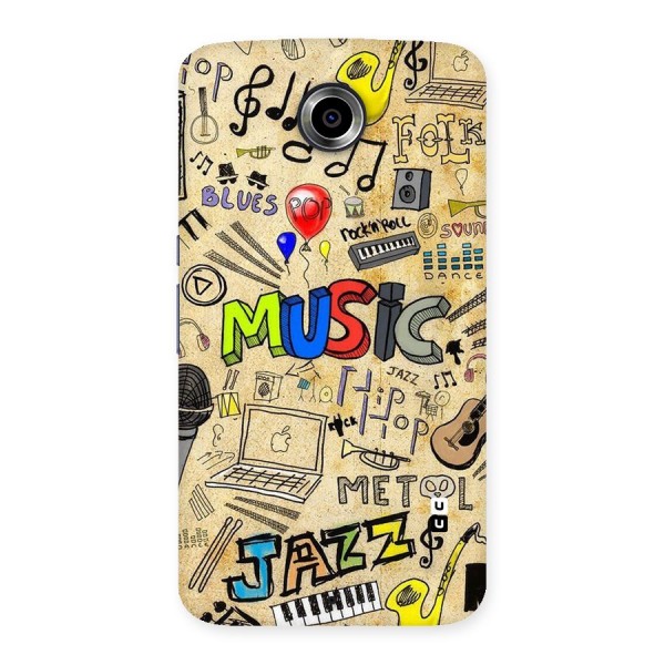 Music Pattern Back Case for Nexsus 6