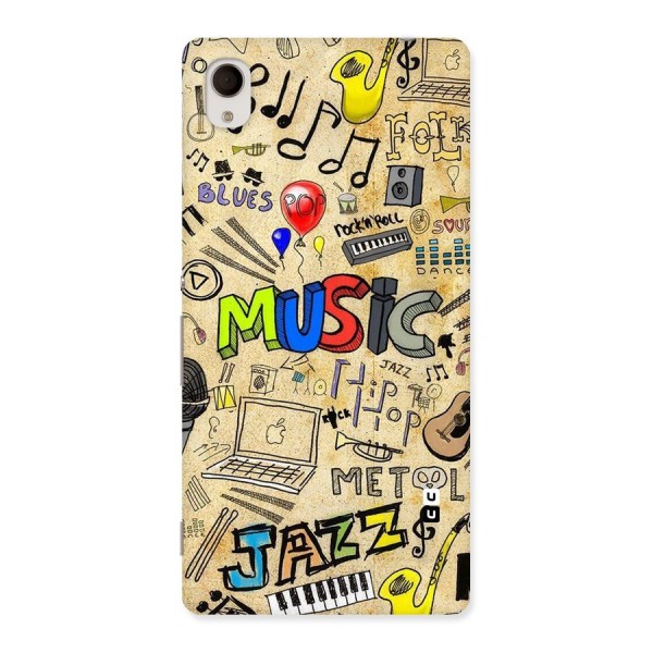Music Pattern Back Case for Sony Xperia M4