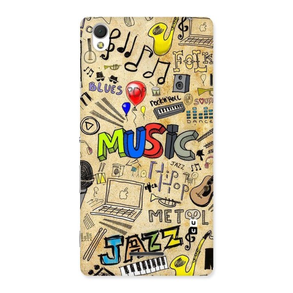 Music Pattern Back Case for Sony Xperia T3