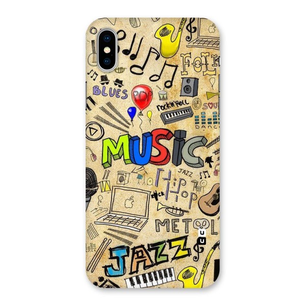 Music Pattern Back Case for iPhone X