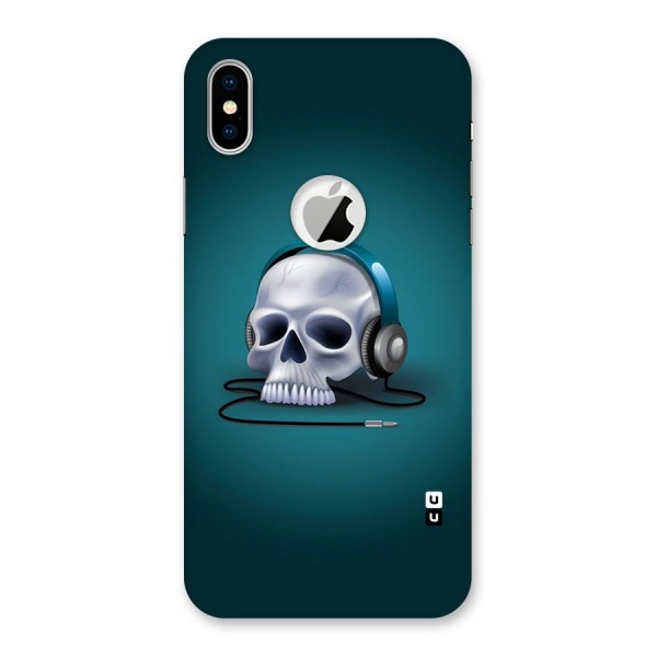 Music Skull Back Case for iPhone X Logo Cut