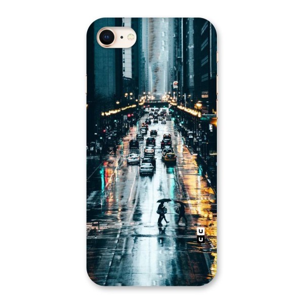 NY Streets Rainy Back Case for iPhone 8