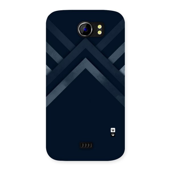 Navy Blue Arrow Back Case for Micromax Canvas 2 A110