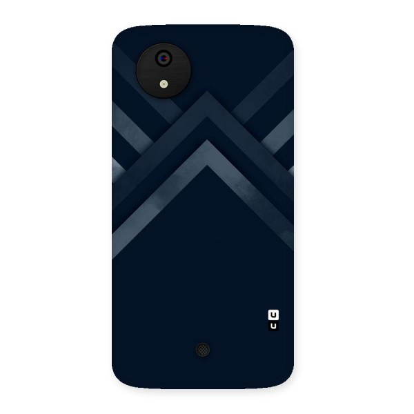 Navy Blue Arrow Back Case for Micromax Canvas A1
