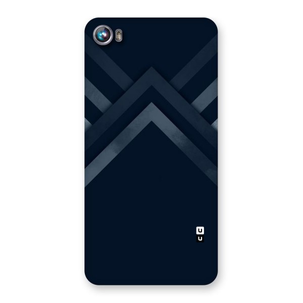 Navy Blue Arrow Back Case for Micromax Canvas Fire 4 A107