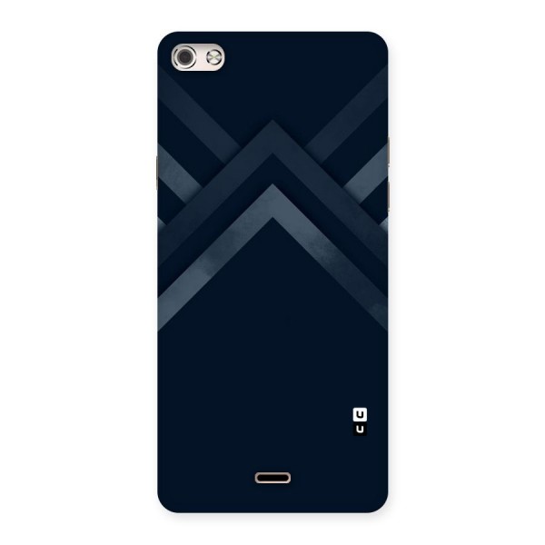 Navy Blue Arrow Back Case for Micromax Canvas Silver 5