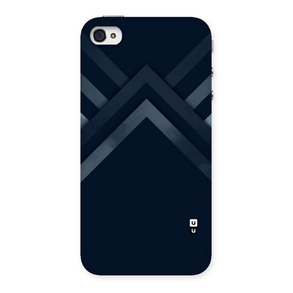 Navy Blue Arrow Back Case for iPhone 4 4s