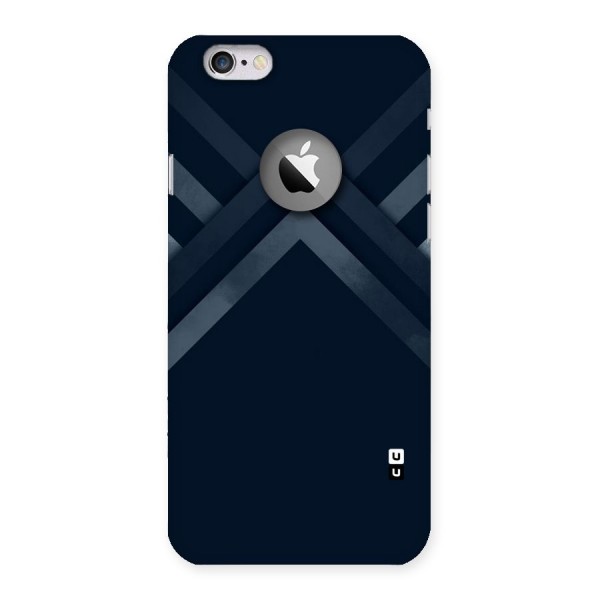 Navy Blue Arrow Back Case for iPhone 6 Logo Cut