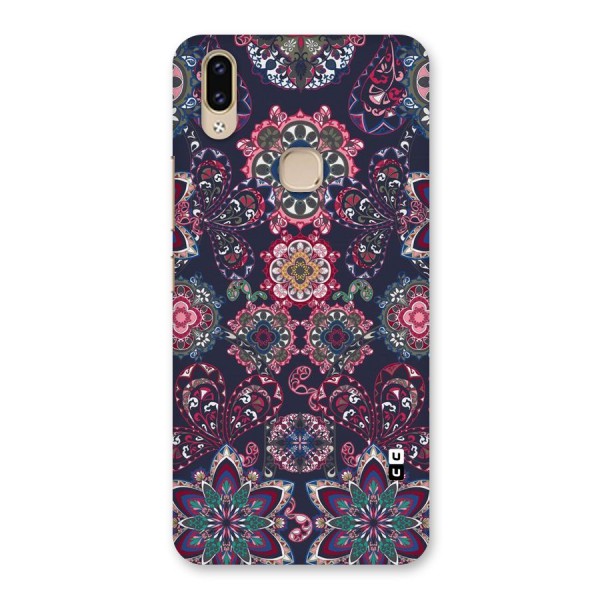 Navy Blue Bloom Pattern Back Case for Vivo V9