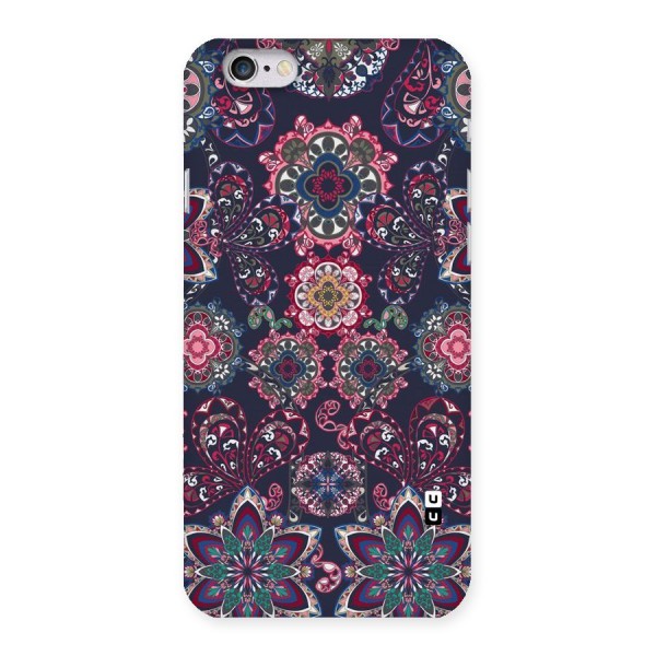 Navy Blue Bloom Pattern Back Case for iPhone 6 6S