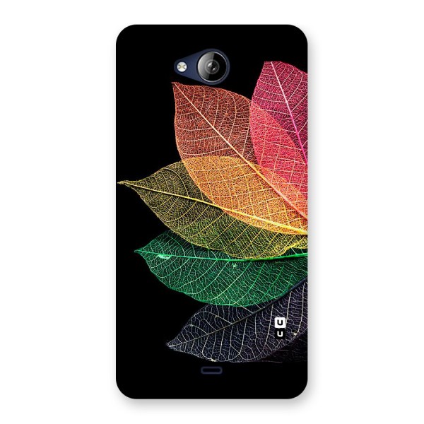 Net Leaf Color Design Back Case for Canvas Play Q355