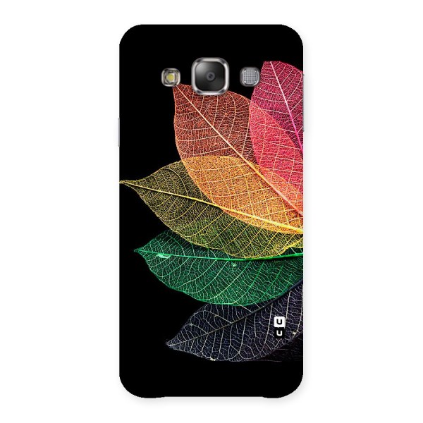 Net Leaf Color Design Back Case for Galaxy E7