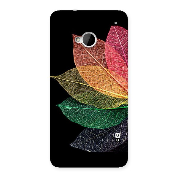 Net Leaf Color Design Back Case for HTC One M7