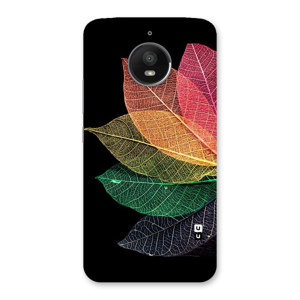 Net Leaf Color Design Back Case for Moto E4 Plus