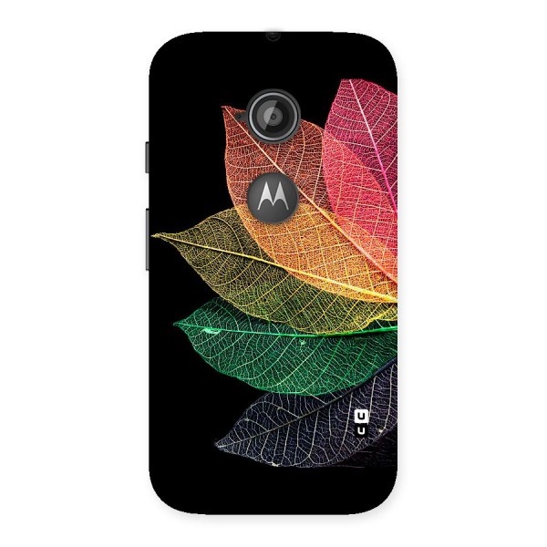 Net Leaf Color Design Back Case for Moto E 2nd Gen