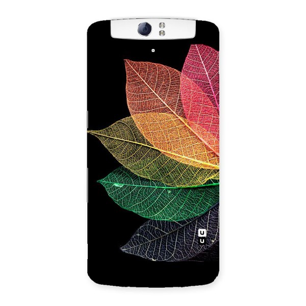 Net Leaf Color Design Back Case for Oppo N1