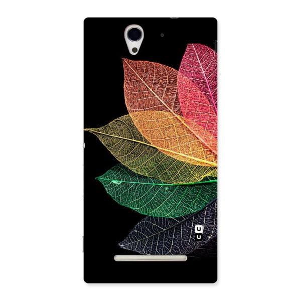 Net Leaf Color Design Back Case for Sony Xperia C3