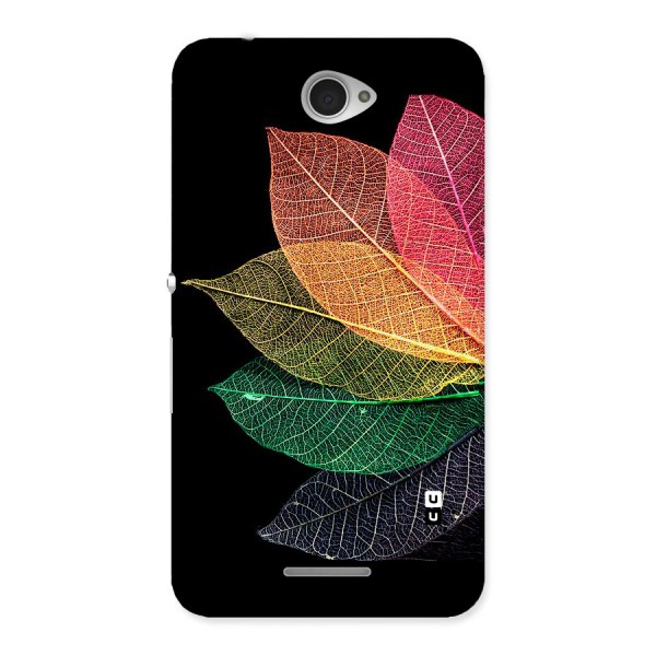 Net Leaf Color Design Back Case for Sony Xperia E4