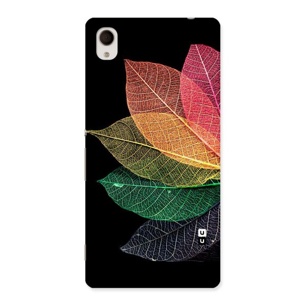 Net Leaf Color Design Back Case for Sony Xperia M4