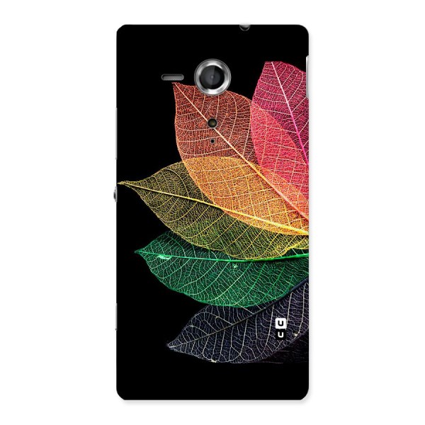 Net Leaf Color Design Back Case for Sony Xperia SP