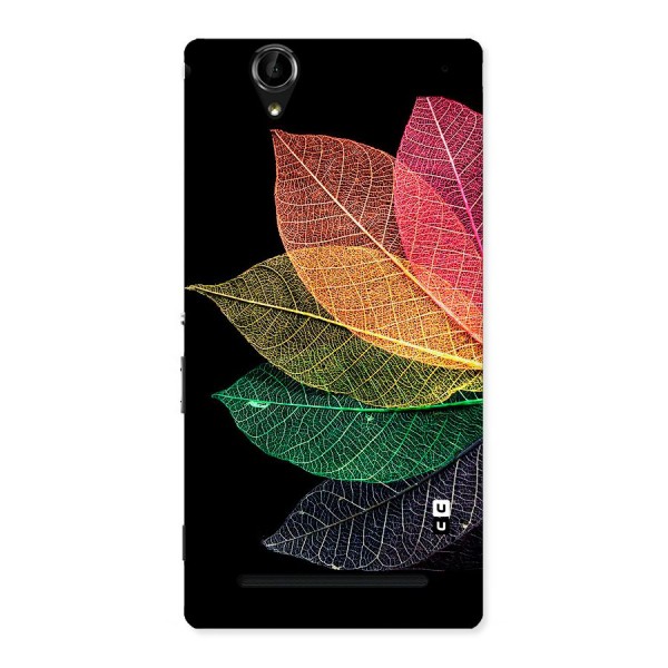 Net Leaf Color Design Back Case for Sony Xperia T2