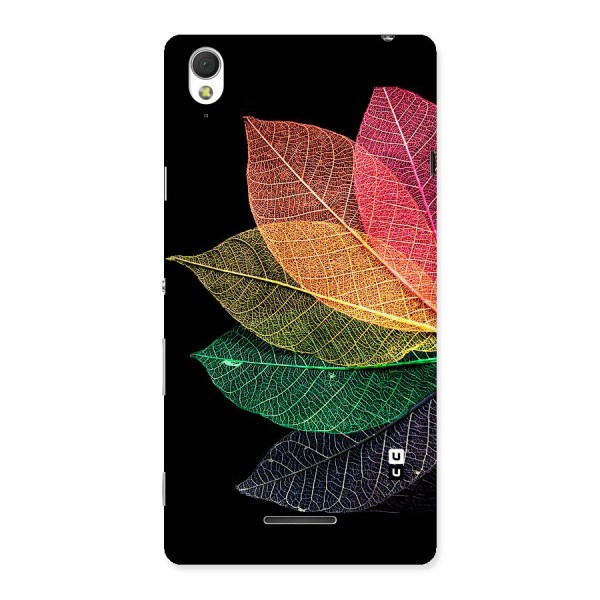 Net Leaf Color Design Back Case for Sony Xperia T3