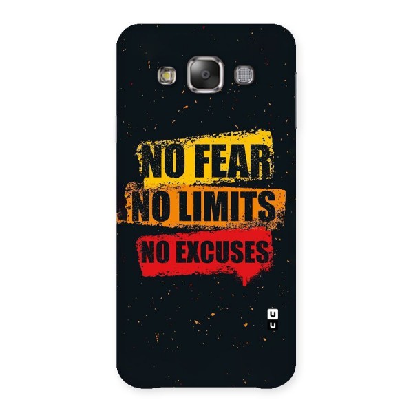 No Fear No Limits Back Case for Galaxy E7
