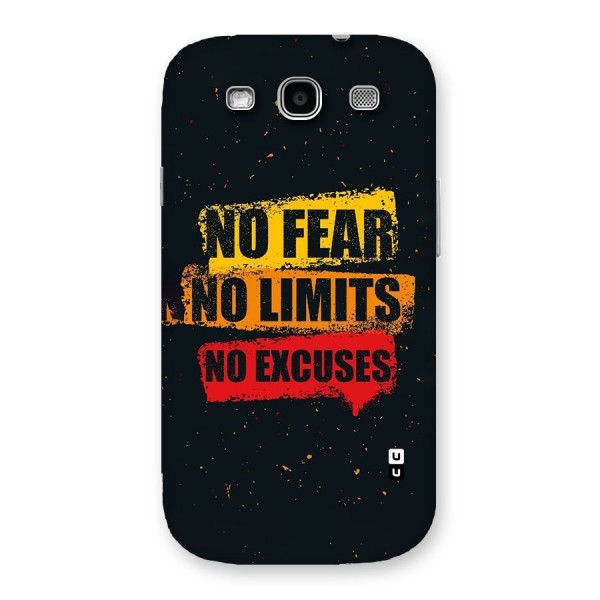 No Fear No Limits Back Case for Galaxy S3