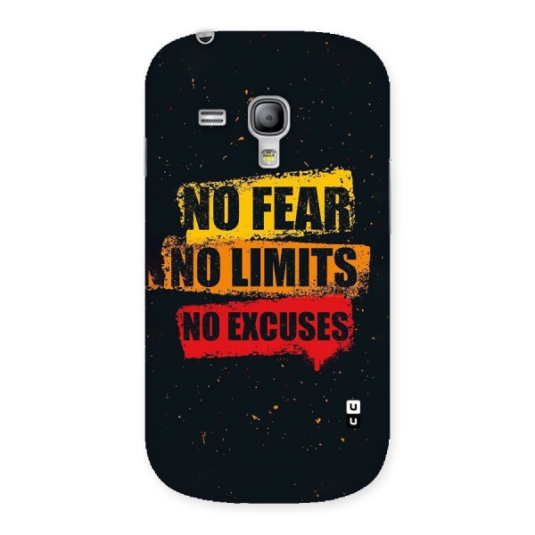 No Fear No Limits Back Case for Galaxy S3 Mini