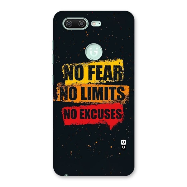 No Fear No Limits Back Case for Gionee S10