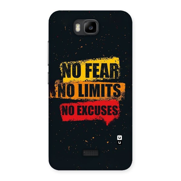No Fear No Limits Back Case for Honor Bee