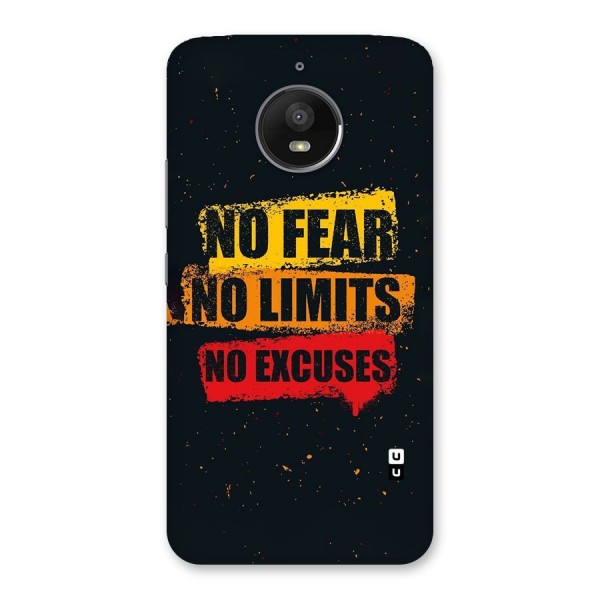 No Fear No Limits Back Case for Moto E4 Plus