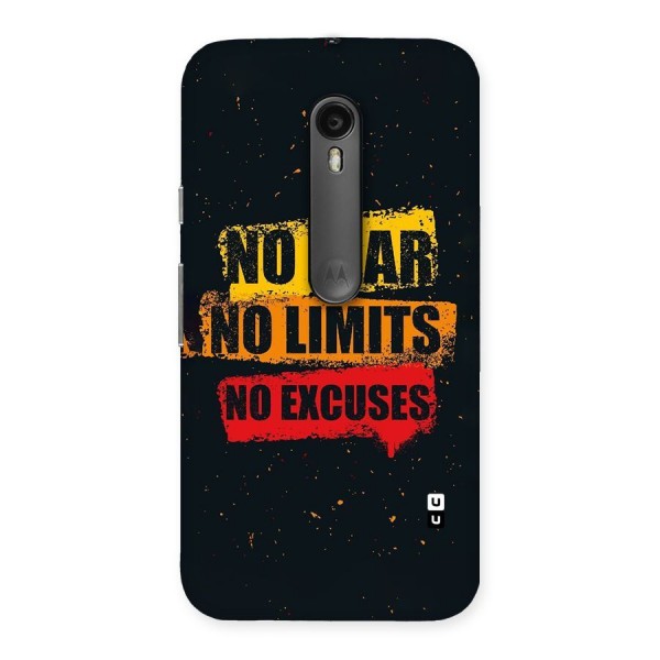 No Fear No Limits Back Case for Moto G Turbo