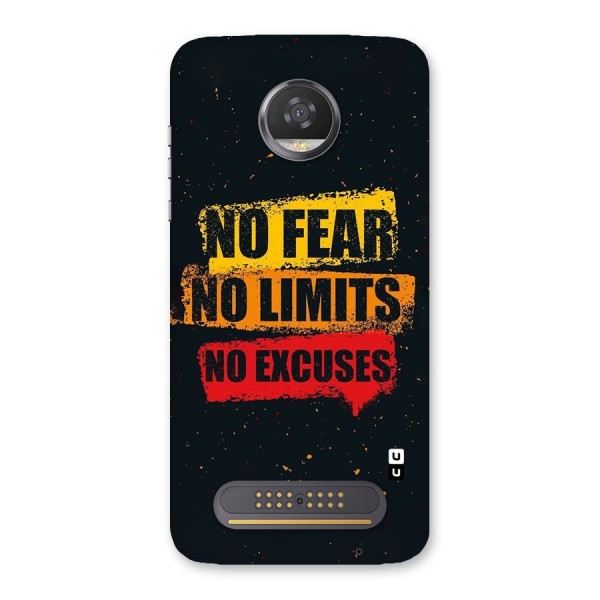 No Fear No Limits Back Case for Moto Z2 Play