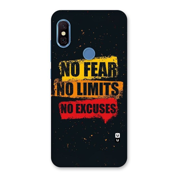 No Fear No Limits Back Case for Redmi Note 6 Pro