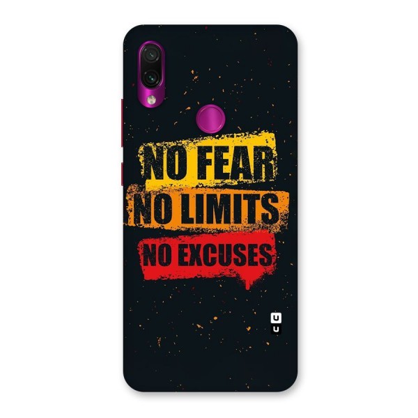 No Fear No Limits Back Case for Redmi Note 7 Pro