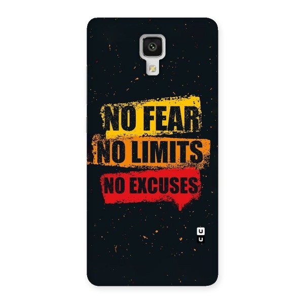 No Fear No Limits Back Case for Xiaomi Mi 4