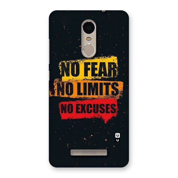 No Fear No Limits Back Case for Xiaomi Redmi Note 3