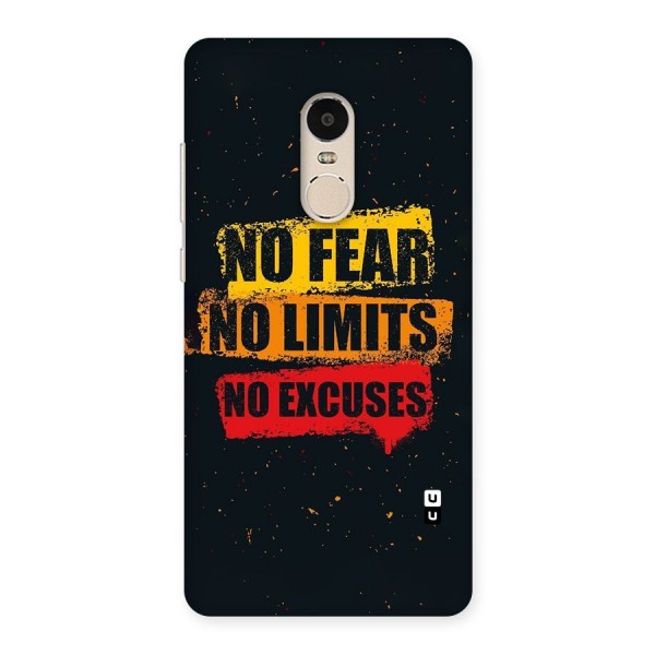 No Fear No Limits Back Case for Xiaomi Redmi Note 4
