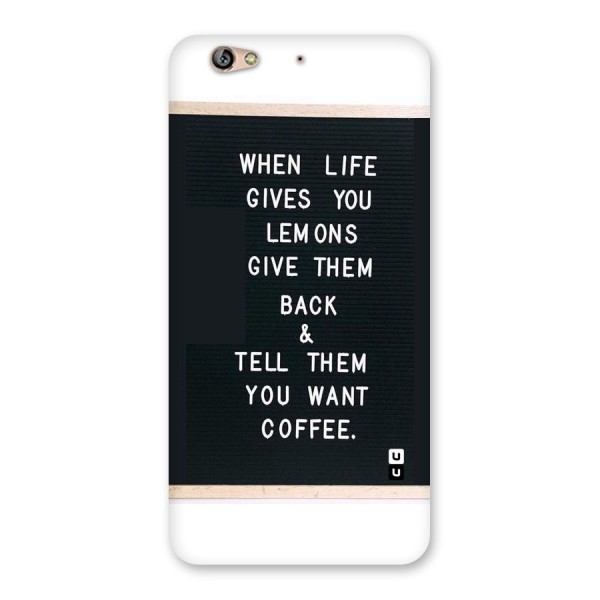 No Lemon Only Coffee Back Case for Gionee S6