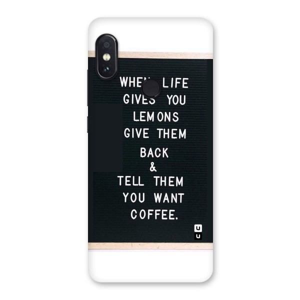 No Lemon Only Coffee Back Case for Redmi Note 5 Pro