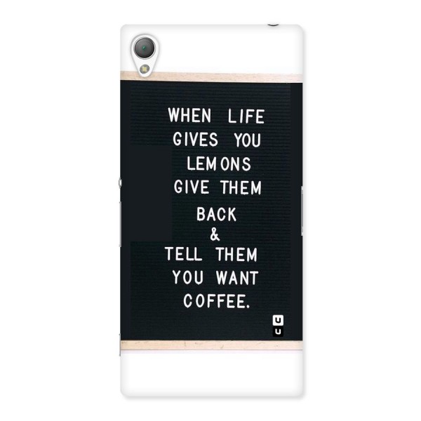 No Lemon Only Coffee Back Case for Sony Xperia Z3