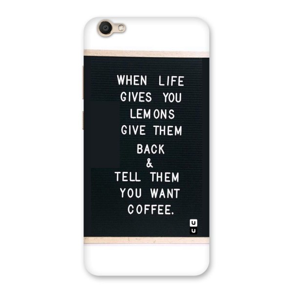No Lemon Only Coffee Back Case for Vivo Y67