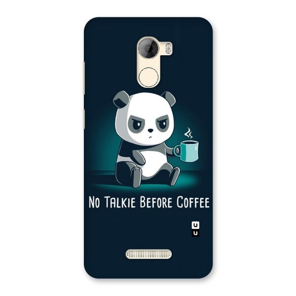 No Talkie Before Coffee Back Case for Gionee A1 LIte