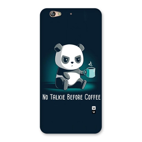 No Talkie Before Coffee Back Case for Gionee S6